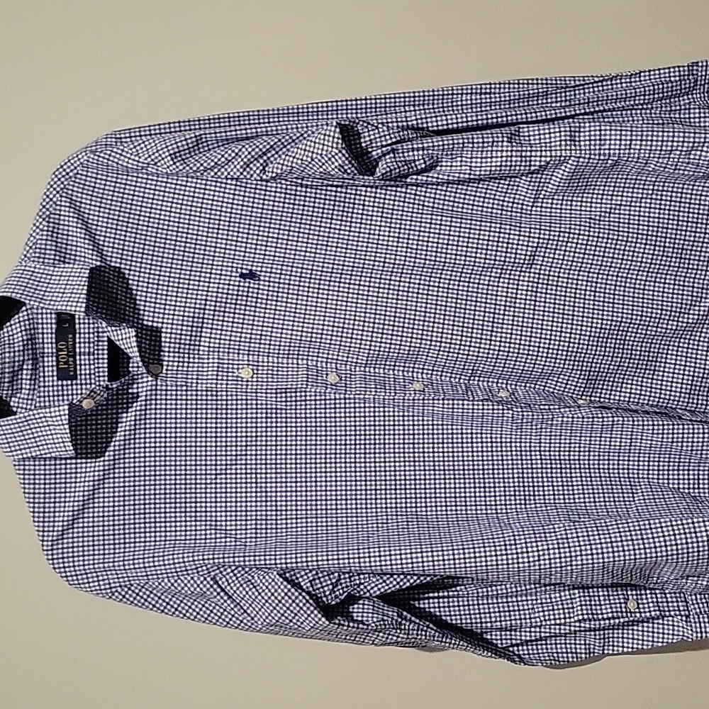 Ralph Lauren Men's Blue Classic button down shirt, size Large like new! Holidays - Picture 2 of 7